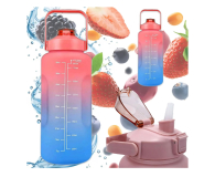 ExtraLink Butelka motywacyjna bidon na wodę 2000ml czerwono-niebieska - 1585398 - zdjęcie 3